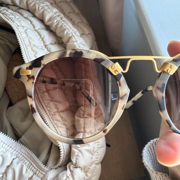 Krewe St. Louis Sunglasses in Matte Oyster 24k - Picture 6 of 6